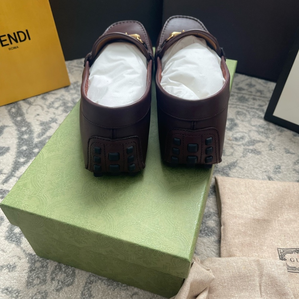 Gucci Men's Brown Leather Loafers - Picture 3 of 8